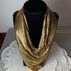 Whiting and Davis Vintage GoldTone Mesh Necklace 17” with 2” Extension Rare